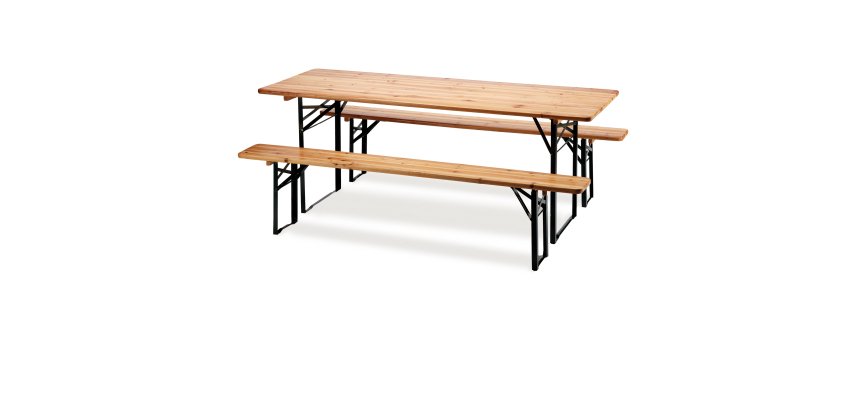 Set birra pieghevole - legno/verde scuro - Garden Friend - set 3 elementi