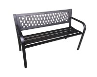 Panca da giardino Boulevard  - 75 x 50 x 120 cm - acciaio/ABS - nero - Garden Friend