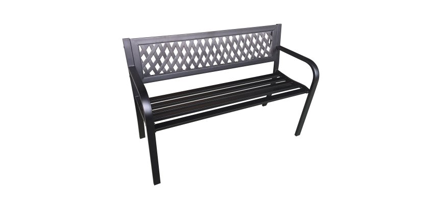Panca da giardino Boulevard  - 75 x 50 x 120 cm - acciaio/ABS - nero - Garden Friend