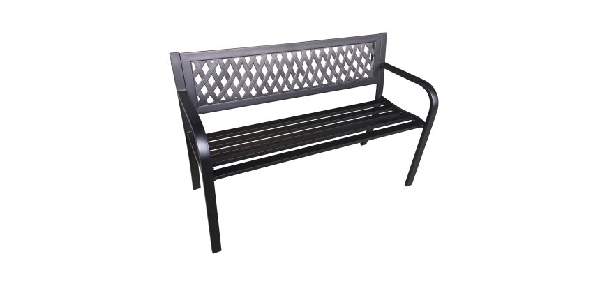 Panca da giardino Boulevard  - 75 x 50 x 120 cm - acciaio/ABS - nero - Garden Friend