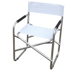 Sedia pieghevole Regista - 79 x 47 x 57 cm - alluminio/PVC - bianco - Garden Friend