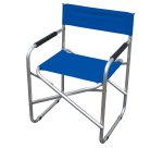 Sedia pieghevole Regista - 79 x 47 x 57 cm - alluminio/PVC - blu - Garden Friend