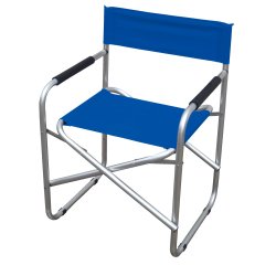 Sedia pieghevole Regista - 79 x 47 x 57 cm - alluminio/PVC - blu - Garden Friend