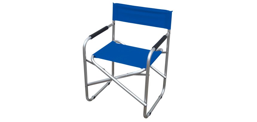 Sedia pieghevole Regista - 79 x 47 x 57 cm - alluminio/PVC - blu - Garden Friend