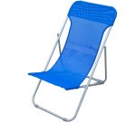 Sdraio pieghevole Beach - 70 x 72 x 45 cm - acciaio verniciato/texilene - blu - Garden Friend