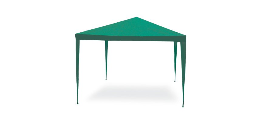 Gazebo Facile - 3 x 3 m - acciaio/PL - verde - Garden Friend