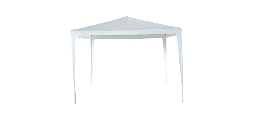 Gazebo Facile - 3 x 3 m - acciaio/PL - bianco - Garden Friend