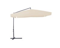 Ombrellone quadro - con braccio laterale - 3 x3 m - ecru - Garden Friend