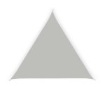 Tenda a vela triangolare ombreggiante - 3,6 x 3,6 x 3,6 m - PL - cenere - X-Robust