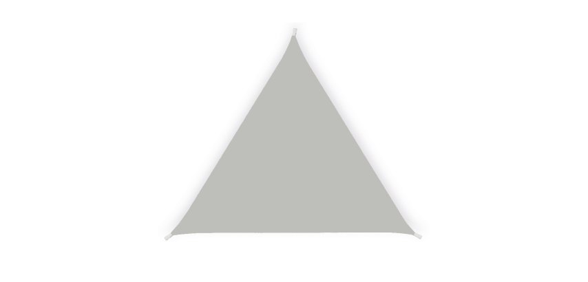 Tenda a vela triangolare ombreggiante - 3,6 x 3,6 x 3,6 m - PL - cenere - X-Robust