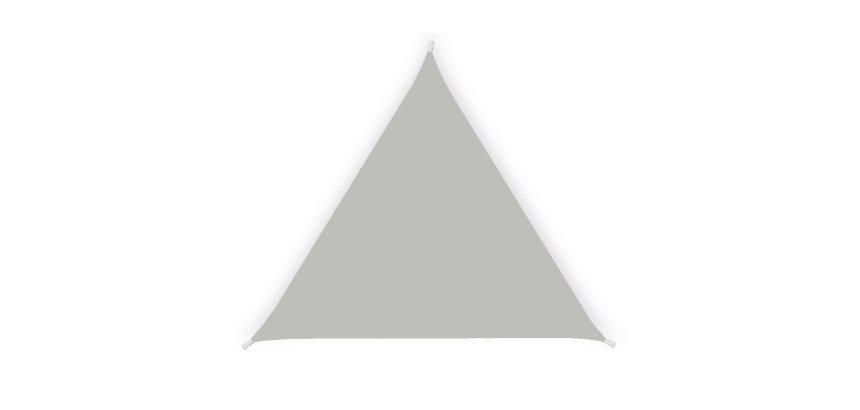 Tenda a vela triangolare ombreggiante - 3,6 x 3,6 x 3,6 m - PL - cenere - X-Robust
