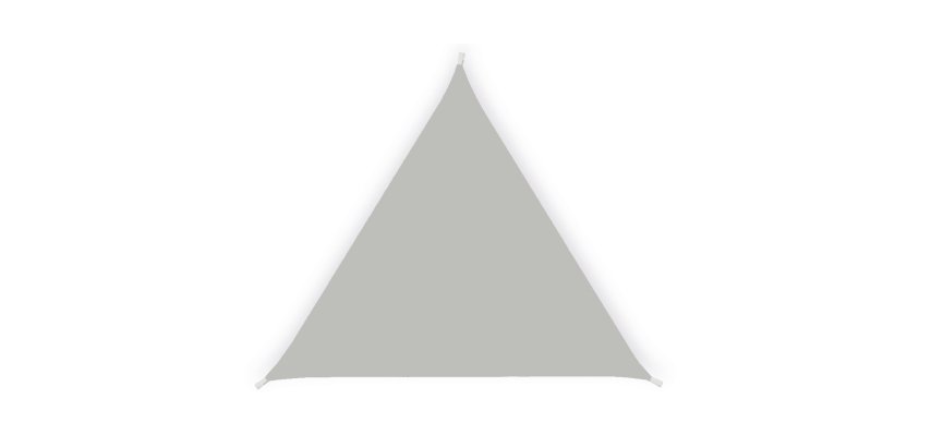 Tenda a vela triangolare ombreggiante - 5 x 5 x 5 m - PL - cenere - X-Robust