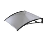 Pensilina modulare - 100 x 60 cm - policarbonato alveolare - trasparente - X-Robust