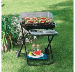 Barbecue Clic Clac - pieghevole - 84 x 60 x 80 cm - acciaio - nero - Garden Friend
