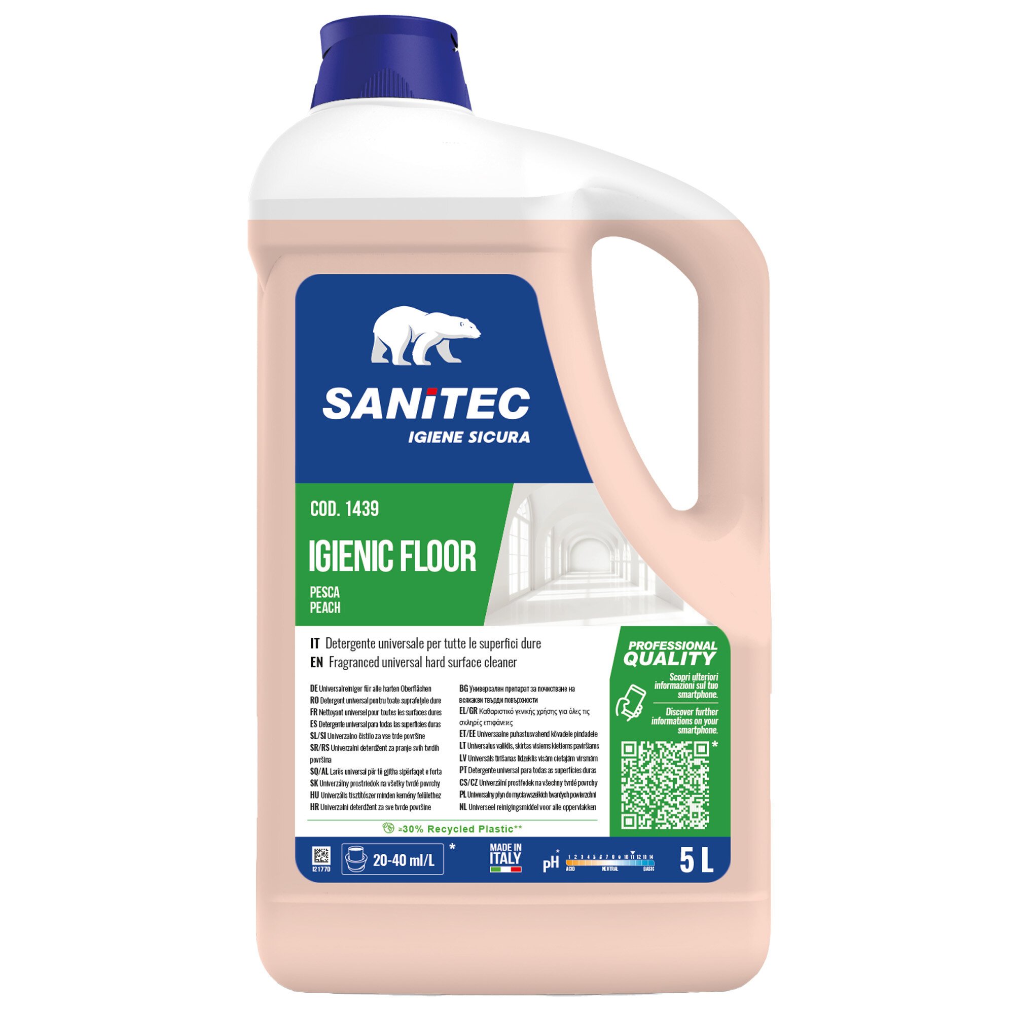 Detergente profumato per pavimenti Sanitec - 5 Kg - 1437 - Minorprezzo