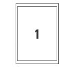 Etichette adesive coprenti BlockOut - in carta - permanenti - 199,6 x 289,1 mm - 1 et/fg - 25 fogli - bianco - Avery