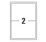 Etichette adesive coprenti BlockOut - in carta - permanenti - 199,6 x 143,5 mm - 2 et/fg - 25 fogli - bianco - Avery