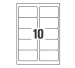 Etichette adesive coprenti BlockOut - in carta - permanenti - 99,1 x 57 mm - 10 et/fg - 25 fogli - bianco - Avery