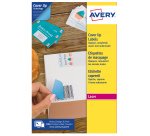 Etichette adesive coprenti BlockOut - in carta - permanenti - 45,7 x 21,2 mm - 48 et/fg - 25 fogli - bianco - Avery