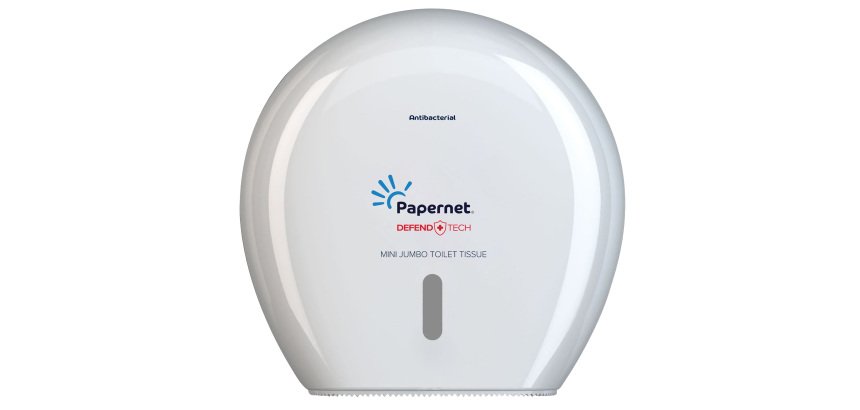 Dispenser antibatterico Defend Tech - per carta igienica Mini Jumbo - Papernet