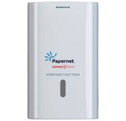 Dispenser antibatterico Defend Tech - per carta igienica interfogliata - Papernet