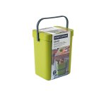 Pattumiera Gino - per rifiuti organici - 5 L - verde - Perfetto