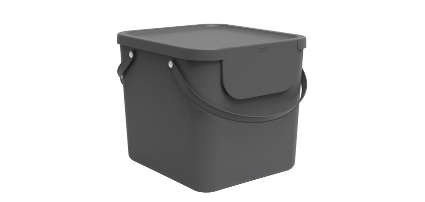 Pattumiera Albula - 40 L - grigio antracite - Rotho