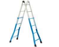 Scala telescopica Everest - 4+4 gradini - acciaio - Garden Friend