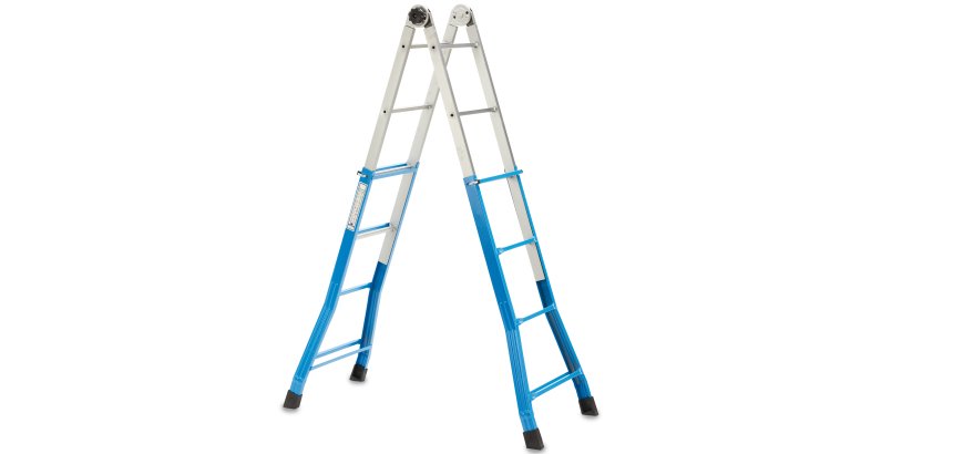 Scala telescopica Everest - 4+4 gradini - acciaio - Garden Friend