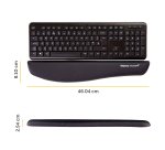 Fellowes Keyboard Wrist Rest - PlushTouch Wrist Rest with Non Skid Rubber Base & Antibacterial Protection - Ergonomic Wrist Support for Computer, Laptop, Home Office Use - Black