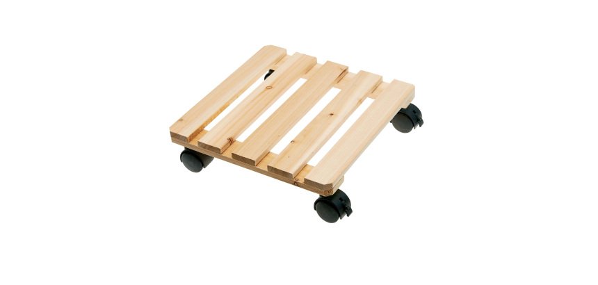 Trolley portavaso in legno - 30 x 30 cm - Verdemax