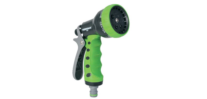 Pistola a doccia - 7 getti - plastica - Verdemax