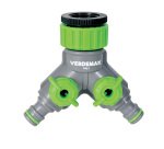Raccordo rubinetto - 2 uscite regolabili - Verdemax
