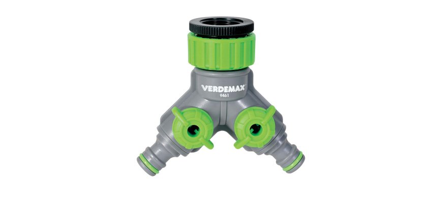 Raccordo rubinetto - 2 uscite regolabili - Verdemax