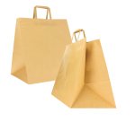 Shoppers Flat maxi - 36 x 32 x 36 cm - carta kraft - avana - Mainetti Bags - conf. 150 pezzi
