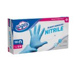 Guanti in nitrile non talcato - per uso medicale - taglia S/M - azzurro - Logex Professional - scatola 100 pezzi