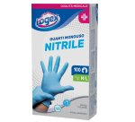 Guanti in nitrile non talcato - per uso medicale - taglia M/L - azzurro - Logex Professional - scatola 100 pezzi