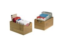 Vaschetta portabustine - in bamboo - 7 x 11 x 5,5 cm - colore naturale - Leone