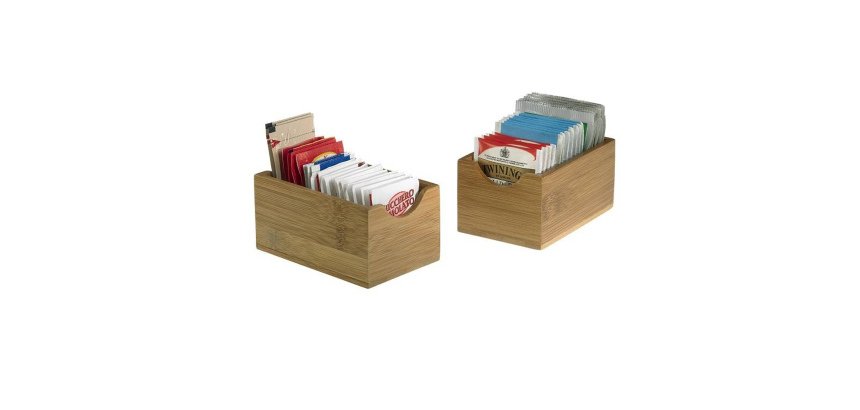 Vaschetta portabustine - in bamboo - 7 x 11 x 5,5 cm - colore naturale - Leone