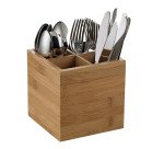 Portaposate - in bamboo - 15x15x15 cm - colore naturale - Leone