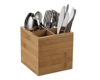 Portaposate - in bamboo - 15x15x15 cm - colore naturale - Leone