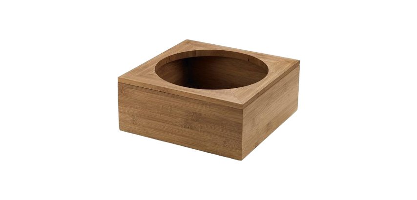 Supporto caraffa - in bamboo - 20x20x8 cm - colore naturale - Leone