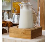 Supporto caraffa - in bamboo - 20x20x8 cm - colore naturale - Leone