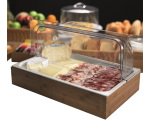 Set espositore buffet - 53 x 32 cm - acacia/melamina - naturale - Leone