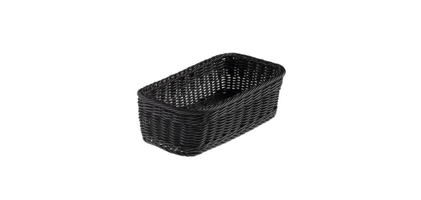 Cestino rettangolare Vanity - in PPL - 32,5x17,5x10 cm - nero - Leone