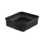 Cestino quadrato Vanity - in PPL - 32,5x32,5x10 cm - nero - Leone