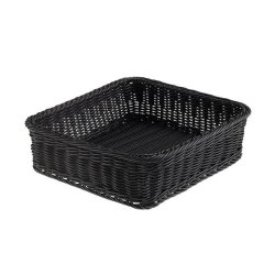 Cestino quadrato Vanity - in PPL - 32,5x32,5x10 cm - nero - Leone