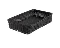 Cestino rettangolare Vanity - in PPL - 53x32,5x10 cm - nero - Leone