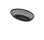 Cestino americano ovale - in plastica - 23,5 x 15 x 4,5 cm - nero - Leone