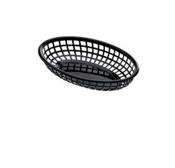 Cestino americano ovale - in plastica - 27,5 x 17,5 x 4 cm - nero - Leone